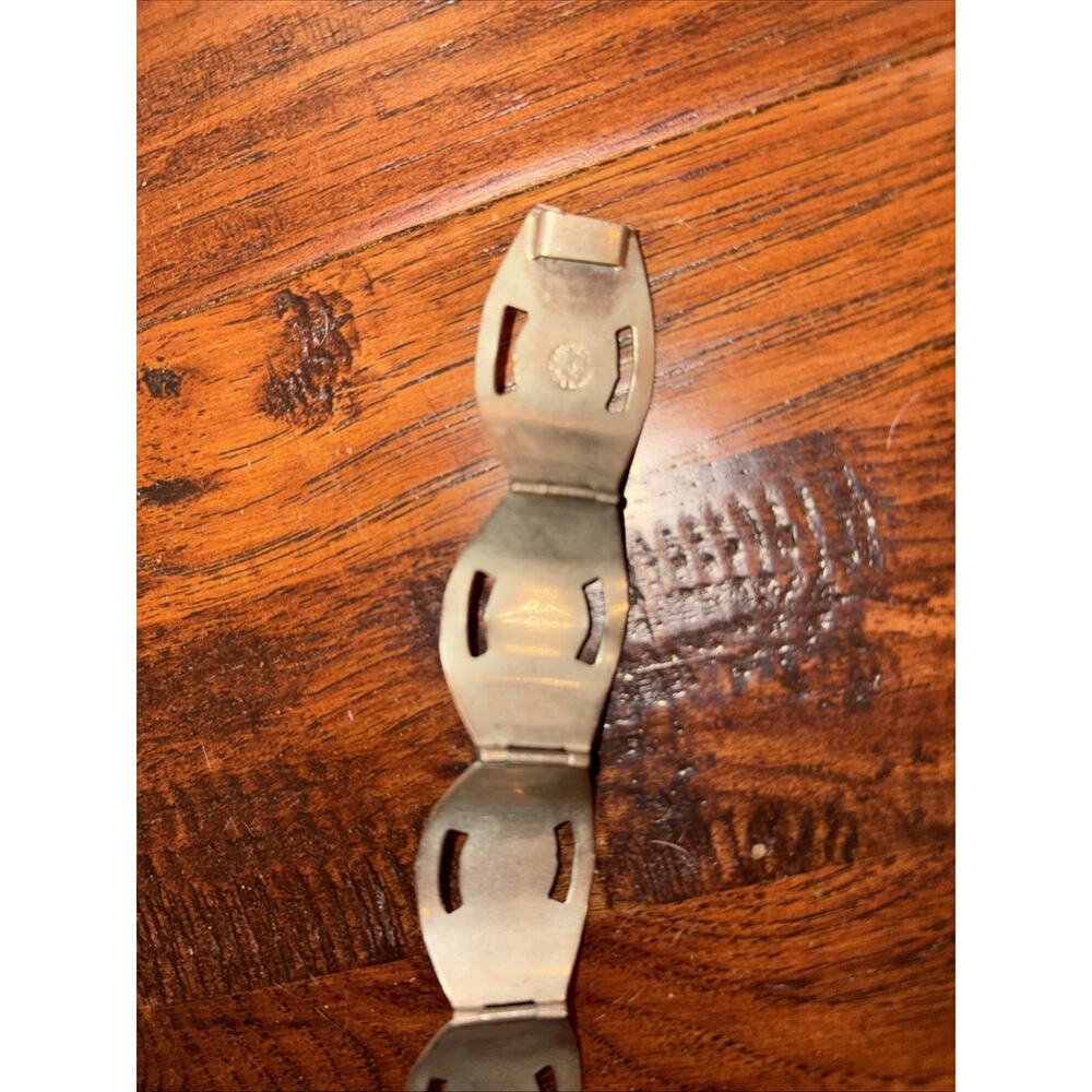 INCREDABLE AUTHENTIC SIGNED MEXICO STERLING SILVER & TURQUOISE BRACELET 7” - Picture 5 of 8